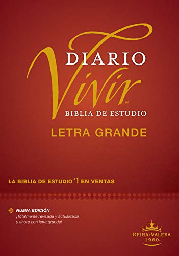 Biblia de Estudio del Diario Vivir Rvr60, Letra Grande (Letra Roja, Tapa Dura): Reina-Valera 1960, tapa dura