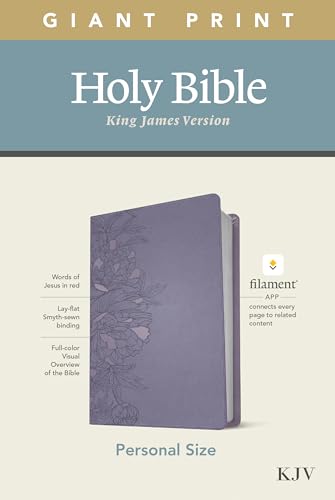 Holy Bible: KJV, Peony Lavender, Leatherlike, Filament Enabled , Personal Size Giant Print Bible