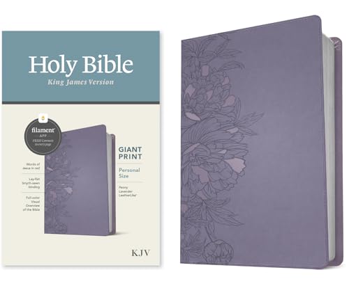 Holy Bible: KJV, Peony Lavender, Leatherlike, Filament Enabled , Personal Size Giant Print Bible