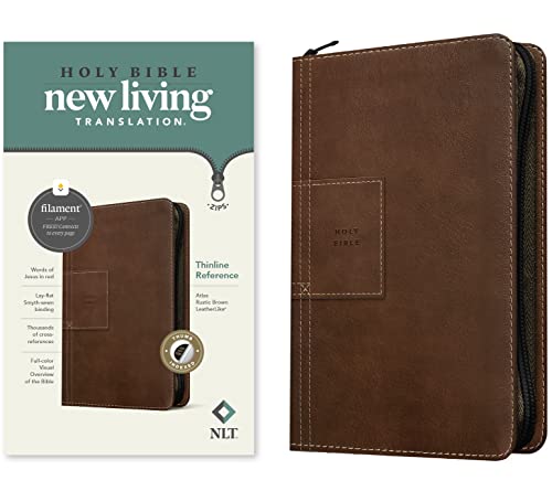 Holy Bible: New Living Translation, Atlas Rustic Brown, Leatherlike, Thinline Reference, Filament Enabled Holy Bible: New Living Translation, Atlas Rustic Brown, Leatherlike, Thinline Reference, Filament Enabled