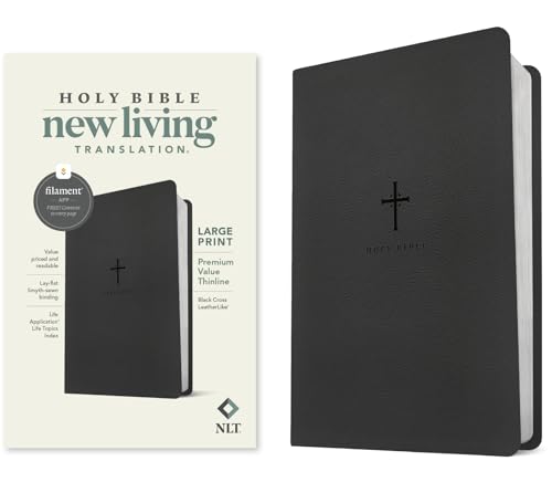 Holy Bible: New Living Translation, Black Cross, Premium Value Thinline, Filament-enabled Edition von Tyndale
