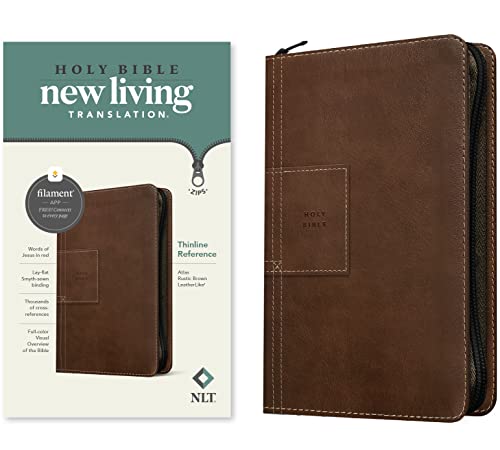 Holy Bible: New Living Translation, Cross Grip Black, Leatherlike, Thinline Reference, Filament Enabled von Tyndale House Publishers