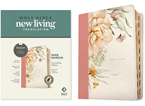 Holy Bible: New Living Translation, Dusty Pink Blossoms, Filament, Wide Margin Bible Holy Bible: New Living Translation, Dusty Pink Blossoms, Filament, Wide Margin Bible