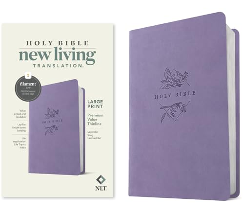 Holy Bible: New Living Translation, Lavender Song, Leatherlike, Large Print, Thinline, Life Application Life Topics Index Holy Bible: New Living Translation, Lavender Song, Leatherlike, Large Print, Thinline, Life Application Life Topics Index