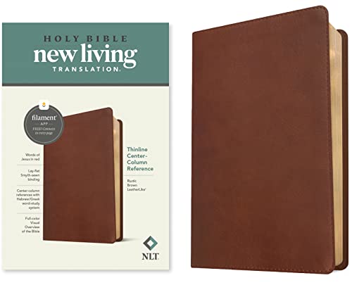 Holy Bible: New Living Translation, Rustic Brown, Leatherlike, Filament