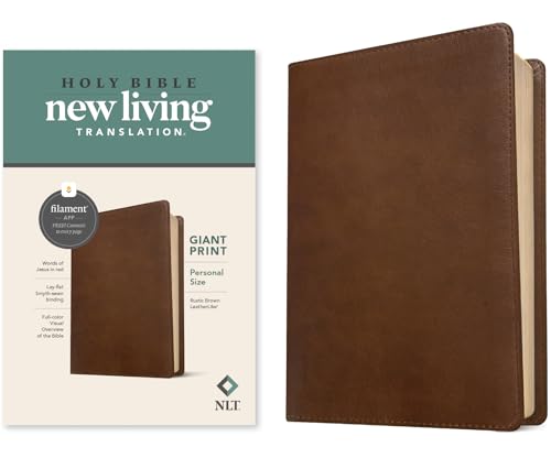 Holy Bible: New Living Translation, Rustic Brown, Leatherlike, Personal Size, Giant Print von Tyndale House Publishers