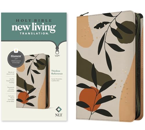 Holy Bible: New Living Translation, Sunset Branches, Leatherlike, Thinline Reference, Filament Enabled Holy Bible: New Living Translation, Sunset Branches, Leatherlike, Thinline Reference, Filament Enabled