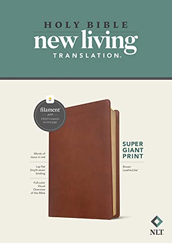 Holy Bible: Nlt Super Giant Print Bible, Filament Enabled Edition Red Letter, Leatherlike, Brown Holy Bible: Nlt Super Giant Print Bible, Filament Enabled Edition Red Letter, Leatherlike, Brown