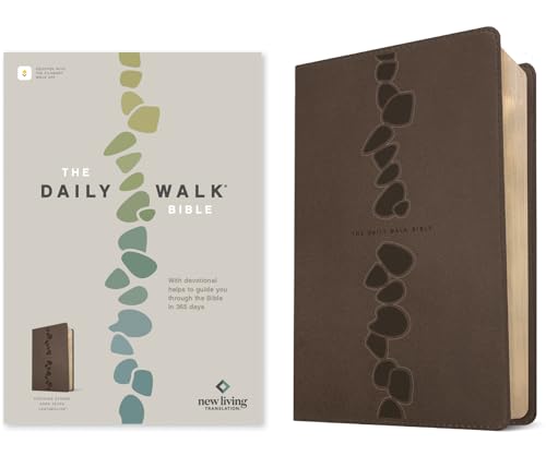 Holy Bible: The Daily Walk Bible Nlt, Leatherlike, Stepping Stones Dark Taupe, Filament Enabled, With Ribbon Marker Holy Bible: The Daily Walk Bible Nlt, Leatherlike, Stepping Stones Dark Taupe, Filament Enabled, With Ribbon Marker