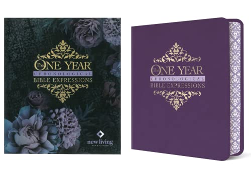 Holy Bible: The One Year Chronological Bible Expressions - Leatherlike, Imperial Purple
