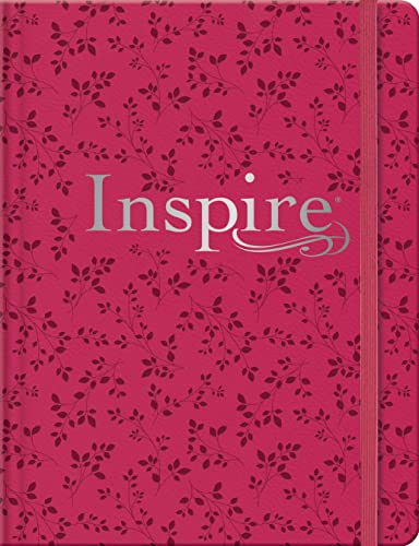 Inspire Bible: New Living Translation, Leatherlike, Pink Peony: the Bible for Coloring & Creative Journaling