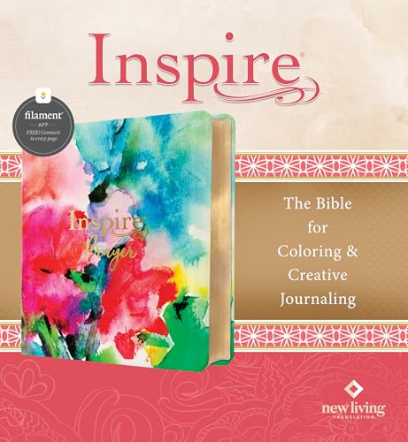 Inspire Prayer Bible: Nlt, Leatherlike, Joyful Colors With Gold Foil Accents, Filament Enabled: the Bible for Coloring & Creative Journaling, With Ribbon Marker von Tyndale