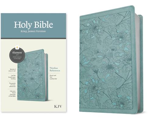 KJV Thinline Reference Bible Filament Enabled Edition (Red Letter Leatherlike Floral Leaf Teal) von TYNDALE HOUSE PUBL