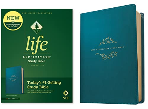 NLT Life Application Study Bible, Third Edition (Leatherlike, Teal Blue, Red Letter)