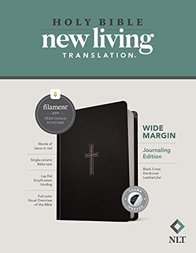 Nlt Wide Margin Bible, Filament Enabled Edition Red Letter, Leatherlike, Black Cross Nlt Wide Margin Bible, Filament Enabled Edition Red Letter, Leatherlike, Black Cross