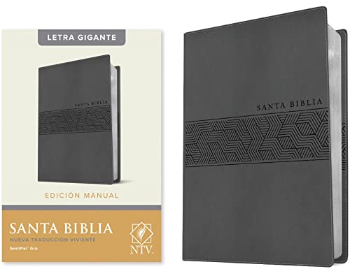 Santa Biblia: Ntv, Edición Manual, Letra Roja, Sentipiel, Gris