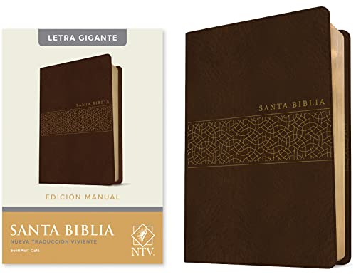 Santa Biblia: Ntv, Edición Manual, Letra Roja, Sentipiel, Café