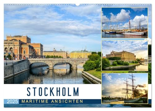 Stockholm - Maritime Ansichten (Wandkalender 2025 DIN A2 quer), CALVENDO Monatskalender