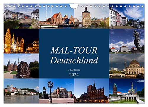 MAL-TOUR Deutschland (Wandkalender 2024 DIN A4 quer), CALVENDO Monatskalender von CALVENDO