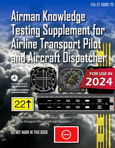 Airman Knowledge Testing Supplement for Airline Transport Pilot and Aircraft Dispatcher: FAA-CT-8080-7D (Color Print)