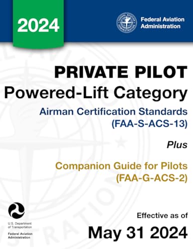 Private Pilot for Powered-Lift Category Airman Certification Standards (FAA-S-ACS-13) Plus Companion Guide for Pilots (FAA-G-ACS-2) von Independently published