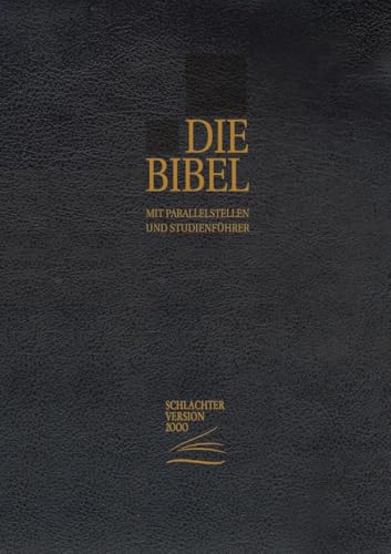 Schlachter 2000 Bibel - Standardausgabe (Kalbsleder, Goldschnitt, mit Reißverschluss, schwarz): Fadenheftung von Christliche Literaturverbreitung