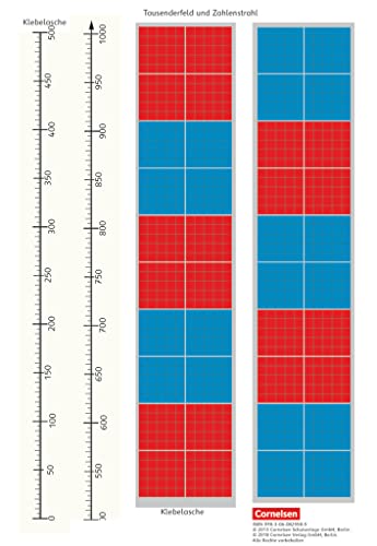 eins-zwei-drei - Mathematik-Lehrwerk für Kinder mit Sprachförderbedarf - Mathematik - 3. Schuljahr: Tausenderfeld und Zahlenstrahl - Kartonbeilagen - 10 Stück im Beutel