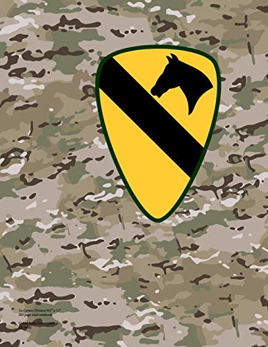 1st Cavalry Division 8.5” x 11” 200 page lined notebook