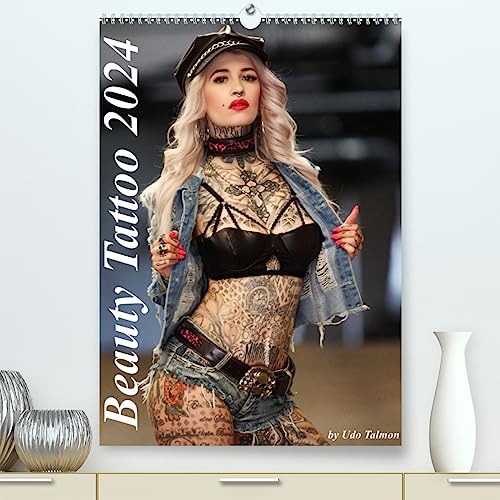 Beauty Tattoo 2024 (hochwertiger Premium Wandkalender 2024 DIN A2 hoch), Kunstdruck in Hochglanz