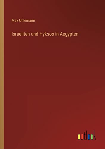 Israeliten und Hyksos in Aegypten von Outlook Verlag