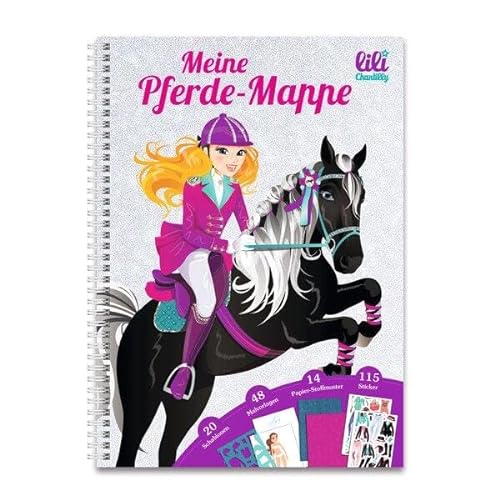 Kreativmappe - Meine Pferde-Mappe: Kreativmappe zum Malen, Basteln und Stickern mit über 110 Stickern, vielen Malvorlagen, Papier-Stoffmuster und Schablonen