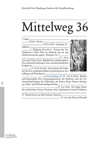 Stuttgart 21 - reflexiv. Mittelweg 36, Zeitschrift des Hamburger Instituts für Sozialforschung, Heft 3/2011 von Hamburger Edition / Hamburger Edition, HIS