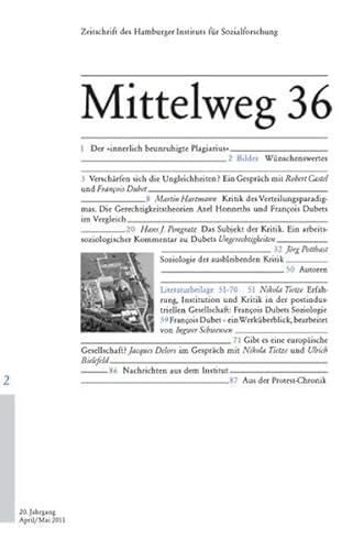 Ungerechtigkeiten. Mittelweg 36, Zeitschrift des Hamburger Instituts für Sozialforschung, Heft 2/2011