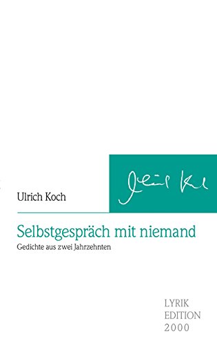 BROTHER Selbstgespräch mit niemand: Gedichte aus zwei Jahrzehnten von Allitera Verlag