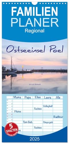 Familienplaner 2025 - Osteeinsel Poel mit 5 Spalten (Wandkalender, 21 cm x 45 cm), CALVENDO von CALVENDO