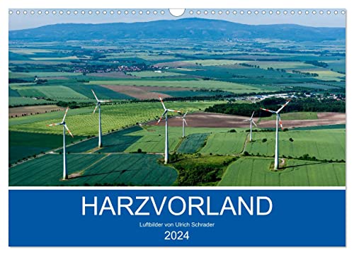 Harzvorland Luftbilder 2024 (Wandkalender 2024 DIN A3 quer), CALVENDO Monatskalender