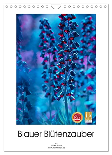 Blauer Blütenzauber (Wandkalender 2025 DIN A4 hoch), CALVENDO Monatskalender von CALVENDO