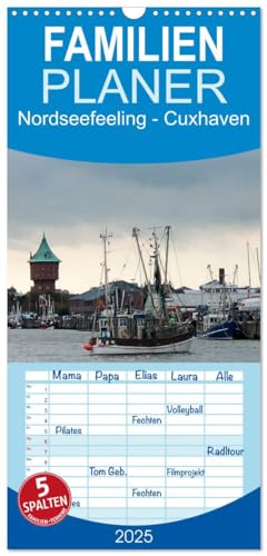 Familienplaner 2025 - Nordseefeeling - Cuxhaven mit 5 Spalten (Wandkalender, 21 cm x 45 cm), CALVENDO