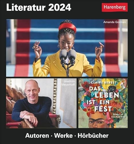 Literatur Tagesabreißkalender 2024. Tischkalender für jeden Tag mit den Größen der Literatur. Tageskalender 2024 zum Abreißen mit Literatur-Quiz für ... Kulturkalender - Autoren, Werke, Hörbücher