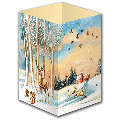 Weihnachtlich glänzet der Wald: Ein Windlicht-Adventskalender mit 24 Türchen (Adventskalender für Erwachsene: Windlicht mit 24 Türchen, Band 2)