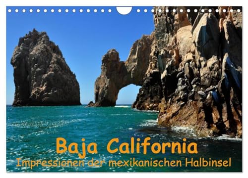 Baja California - Impressionen der mexikanischen Halbinsel (Wandkalender 2024 DIN A4 quer), CALVENDO Monatskalender: Wale und Kakteen bestimmen die ... Pazifik und dem Golf von Kalifornien. von CALVENDO