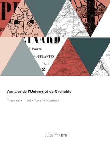 Annales de l'Université de Grenoble von Hachette Livre BNF