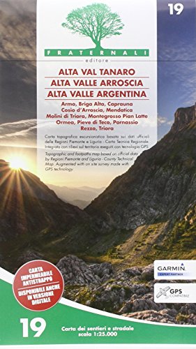 Alta Valle Tanaro - Alta Valle Arroscia - Alta Valle Argentina (wandelkaart, Band 19) von Fraternali Editore