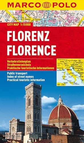 MARCO POLO Cityplan Florenz 1:15 000: Verkehrslinienplan, Straßenverzeichnis, Praktische touristische Informationen (MARCO POLO Citypläne)