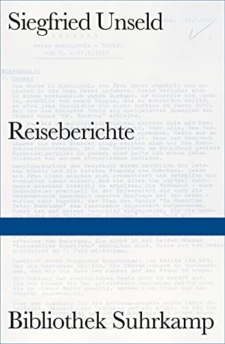 Reiseberichte (Bibliothek Suhrkamp)