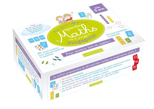 Mon coffret pour s'initier aux Maths avec la pédagogie de Singapour: Avec 1 livret d'activités, 80 cartes et 60 cubes von Larousse