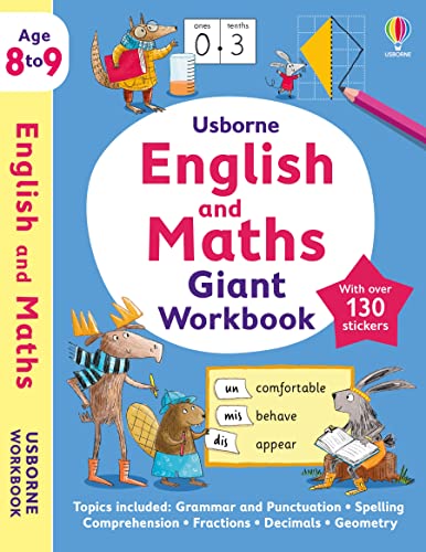 Usborne English and Maths Giant Workbook 8-9 (Usborne Workbooks)