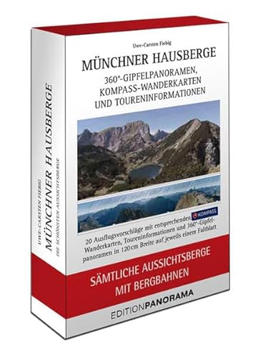 Münchner Hausberge Faltpanoramen: Sämtliche Aussichtsberge mit Bergbahnen