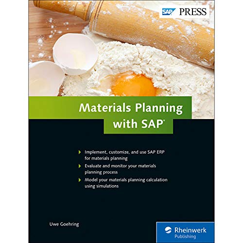 Materials Planning with SAP ERP: Implement, customize, and use SAP ERP for materials planning. Evaluate and monitor your materials planning process. ... using simulations (SAP PRESS: englisch)