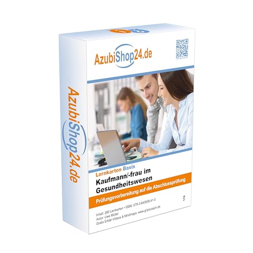 AzubiShop24.de Basis-Lernkarten Kaufmann im Gesundheitswesen: Prüfungsvorbereitung auf die Abschlussprüfung von Princoso GmbH